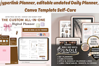 design adhd hyperlink planner adhd planner adhd tracker canva ebook templates