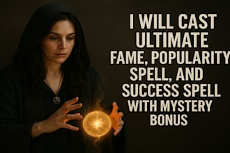 cast ultimate fame, popularity spell, and success spell with mystery bonus