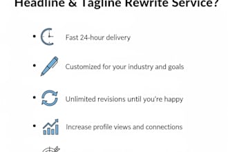 rewrite your linkedin headline and tagline to grab attention fast
