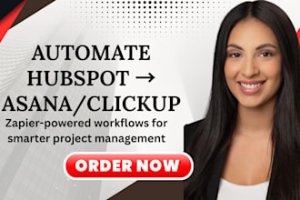 automate hubspot crm to clickup asana with zapier project management zapier