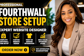 design fourthwall store setup fourth wall website design print on demand setup