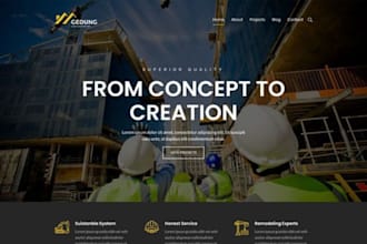 build squarespace contractor website construction painting architecture roofing