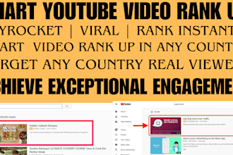 chart your youtube video to appear on top as ads in any country