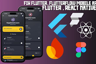 fix flutterflow bugs flutter mobile app development figma app ui for android ios