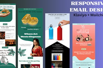 design responsive klaviyo and mailchimp email templates for your brand