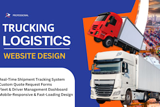 build a professional custom logistics services website with tracking system