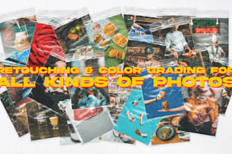 retouch and color grade any type of photo