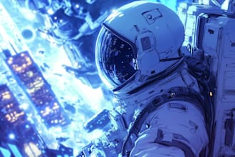 make a sci fi art , sci fi character and concept art