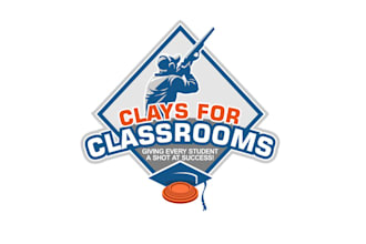 design clay shooting fundraising event logo