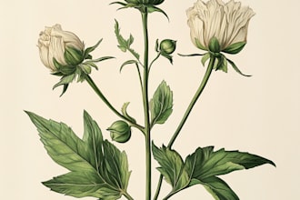 draw botanical illustration art for you