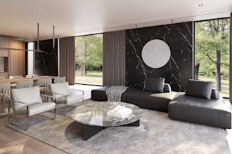 interior design and 3d rendering of interior space
