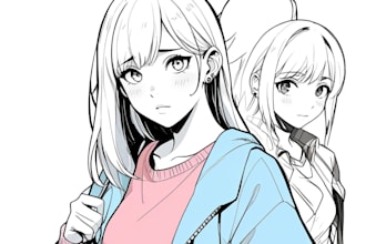 draw manga comic book artist or webtoon anime illustration