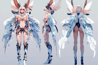 draw concept art for characters, dragons and monsters