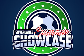 design monogram soccer tournament club logo