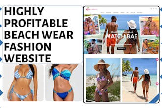 design clothing shopify store lingerie website swim wear bikini dropshipping