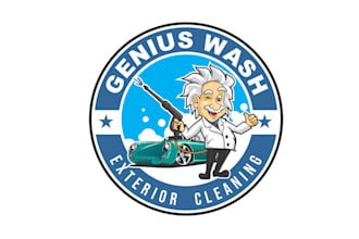 design gorgeous spraying water and wash logo