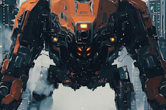 draw mecha and robot with my style