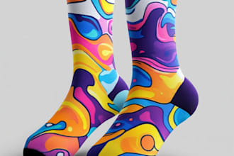 create a sublimation socks design