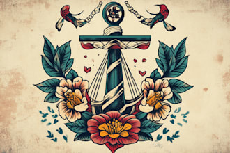 create your dream american traditional tattoo design