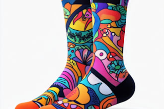 create a custom and unique socks design art for you