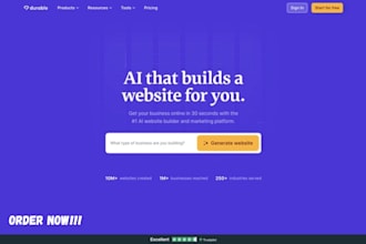 design 10web ai, durable ai weebly website tilda, webwave durable showit website