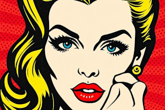 draw pop art or roy lichtenstein style