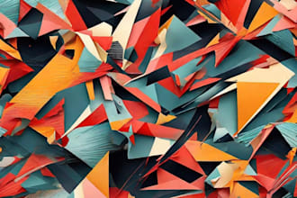 create abstract geometric digital art
