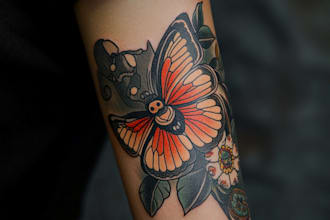 create unique custom tattoo design for you, sleeve tattoo