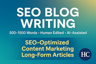 write SEO optimized blog posts using ai and human editing