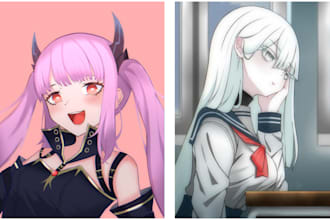 draw custom anime portraits and illustrations