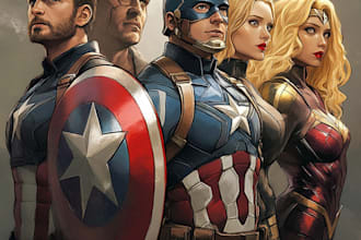 draw comic book art and comic book illustration