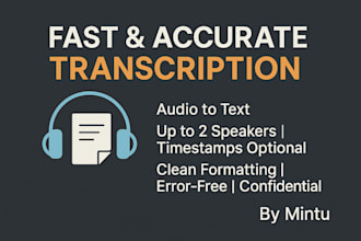 provide accurate and fast audio to text transcription