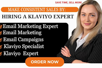 be klaviyo specialist, hire klaviyo expert, email marketing expert for campaigns
