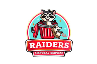 design cartoon rubbish disposal business or trash logo