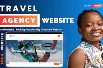 build tours and travel website, vacation site, booking or travel agency website