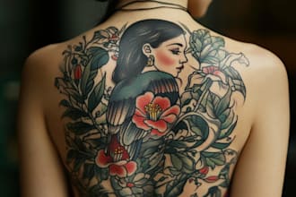 do a custom and professional traditional tattoo design