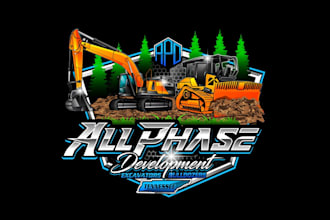 create professional and specially excavator  logo design