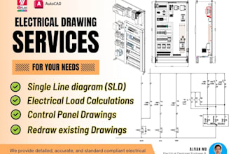 design and draw any kind of electrical drawing in autocad