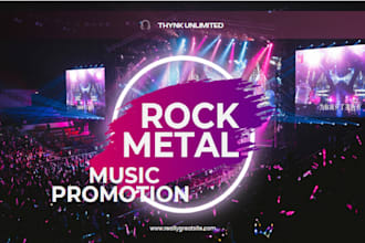 do USA, UK heavy rock metal music promotion to the right audience to playlists