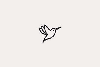 craft a flat minimal bird logo