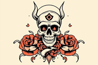 make you a traditional old school tattoo style design
