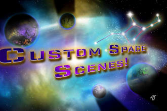 create a custom space scene
