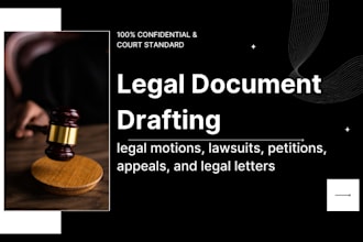 draft legal motions brief lawsuits petitions legal appeals legal demand letters