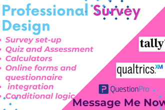 design survey quiz questionnaire using tally, qualtrics, question pro