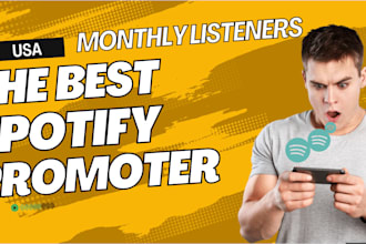 do USA organic spotify promotion using music ads, spotify streams, listeners