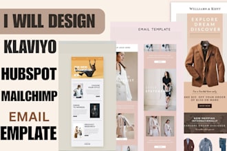 design email template on klaviyo mailerlite hubspot and mailchimp