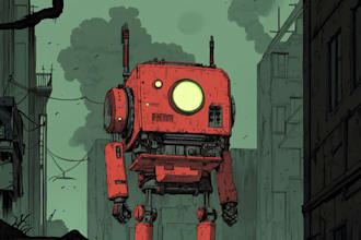 make a star wars, warhammer illustration