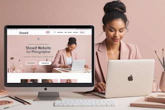 design a custom showit website with showit SEO, booking website features
