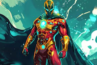 do your very own superhero or villain in marvel style