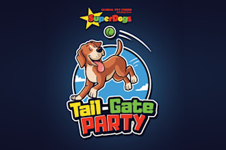 design design stunt dog theme logo